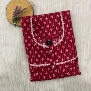 DOUBLE LACE WITH OPENABLE BUTTON NIGHTY