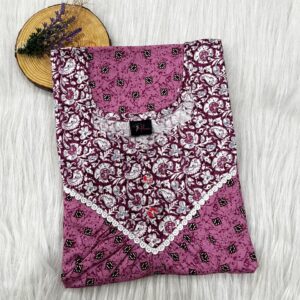 FRONT PLEATED LACE NIGHTY
