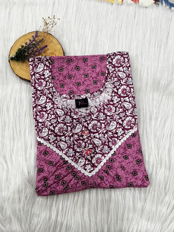 FRONT PLEATED LACE NIGHTY