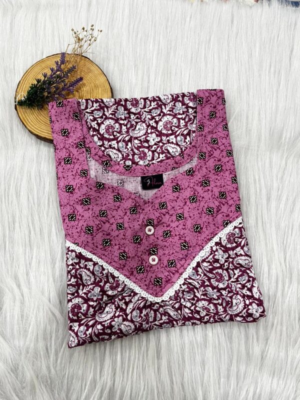 FRONT PLEATED LACE NIGHTY
