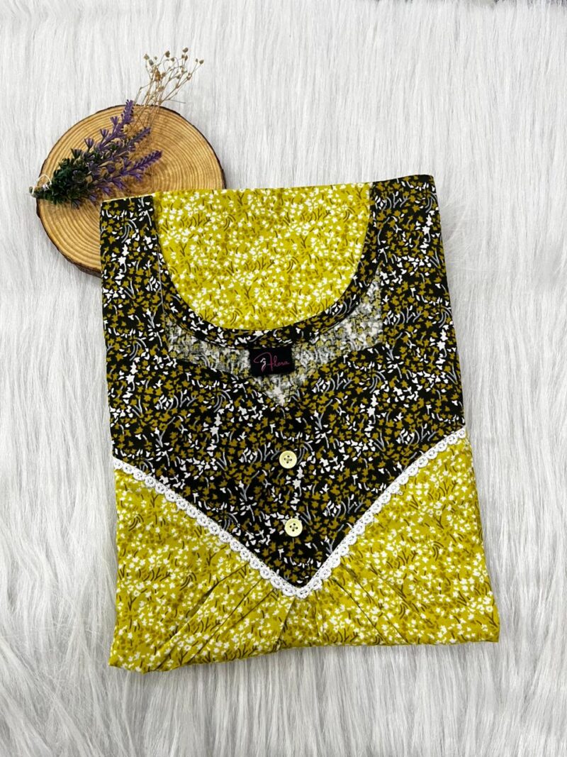 FRONT PLEATED LACE NIGHTY