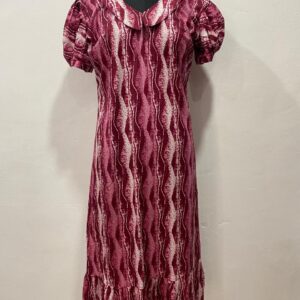 COTTON NON-FEEDING FROCK NIGHTY WITH PETER PAN COLLAR & PUFF SLEEVE