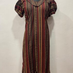 COTTON NON-FEEDING FROCK NIGHTY WITH PETER PAN COLLAR & PUFF SLEEVE