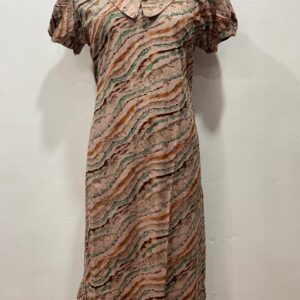 COTTON NON-FEEDING FROCK NIGHTY WITH PETER PAN COLLAR & PUFF SLEEVE