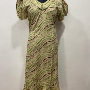 COTTON NON-FEEDING FROCK NIGHTY WITH PETER PAN COLLAR & PUFF SLEEVE