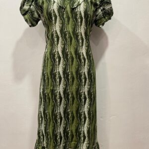 COTTON NON-FEEDING FROCK NIGHTY WITH PETER PAN COLLAR & PUFF SLEEVE
