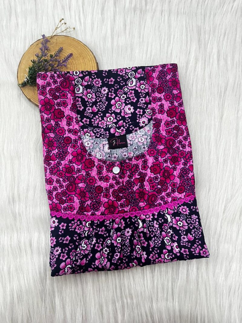 FRONT PLEATED LACE NIGHTY