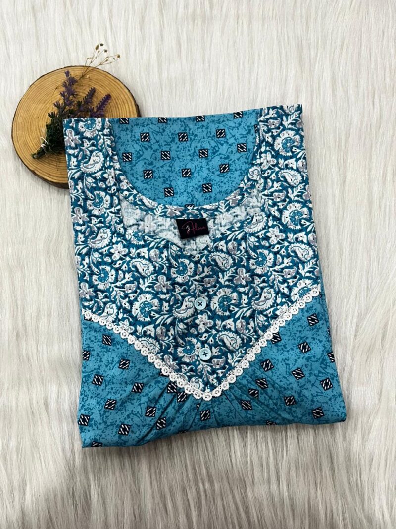 FRONT PLEATED LACE NIGHTY