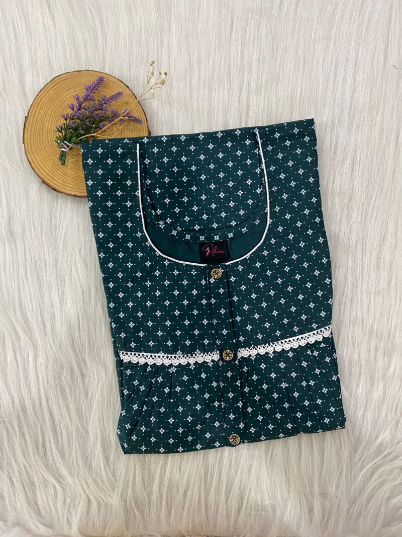 PURE COTTON LONG ZIP FEEDING NIGHTY