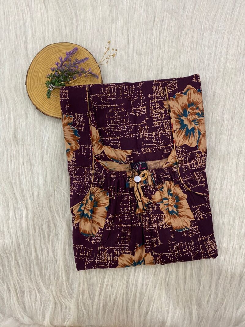 Plus Size Front Elastic Pleated Nighty