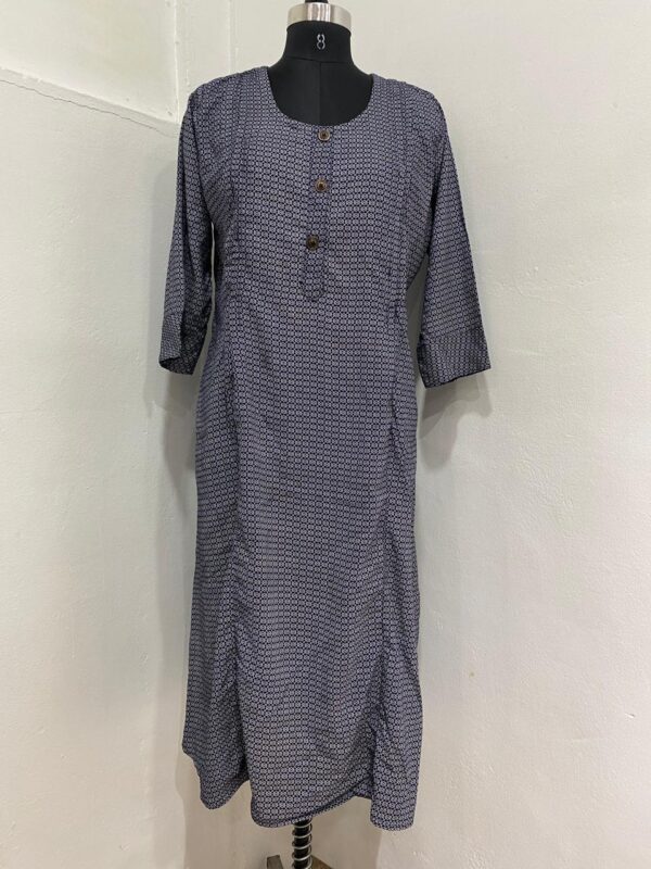 Women Foil Printed Rayon Maternity And Feeding Kurti
