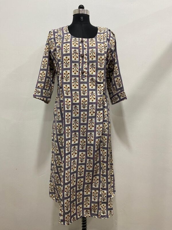 Women Foil Printed Rayon Maternity And Feeding Kurti