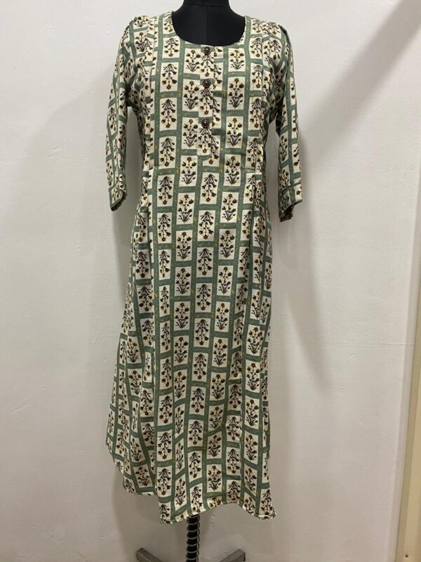 Women Foil Printed Rayon Maternity And Feeding Kurti