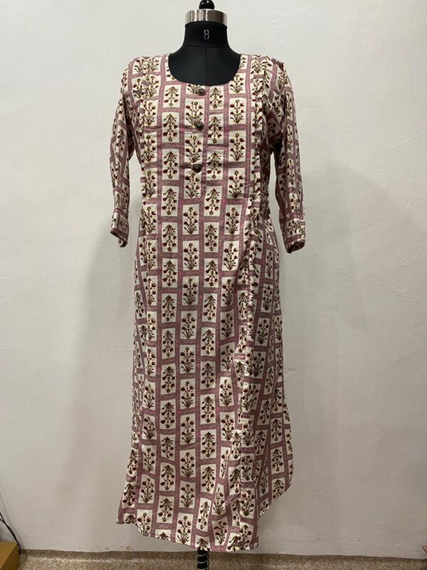 Women Foil Printed Rayon Maternity And Feeding Kurti