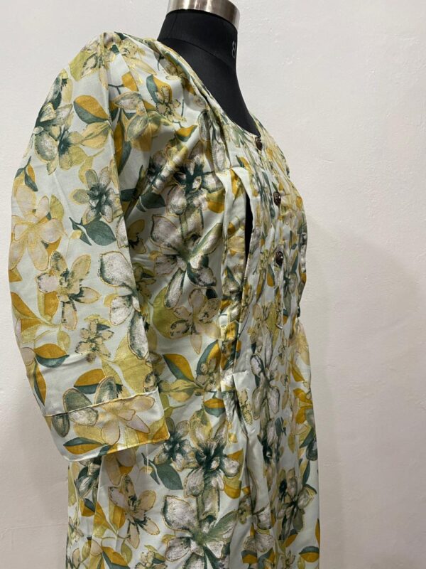 Women Foil Printed Rayon Maternity And Feeding Kurti