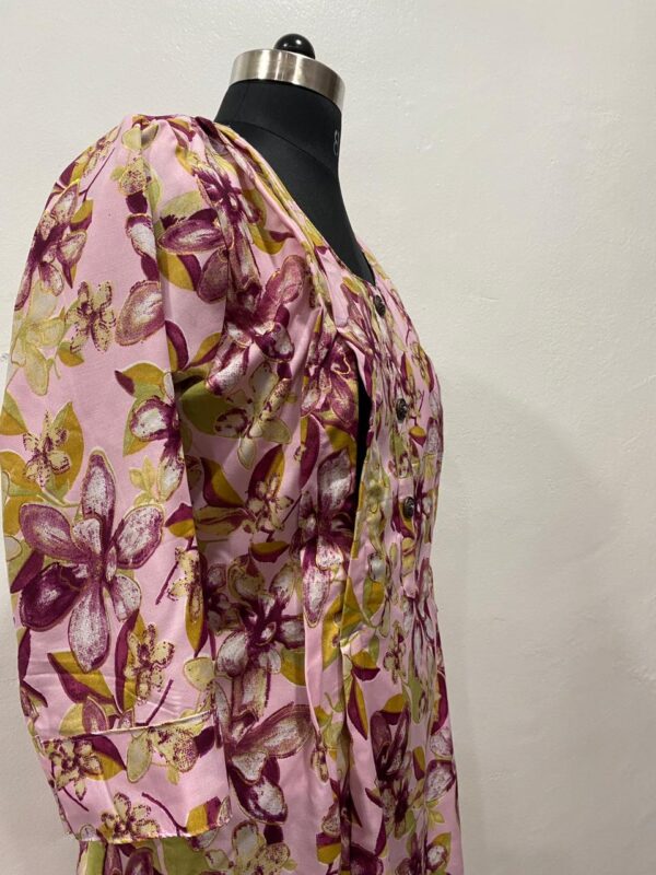 Women Foil Printed Rayon Maternity And Feeding Kurti
