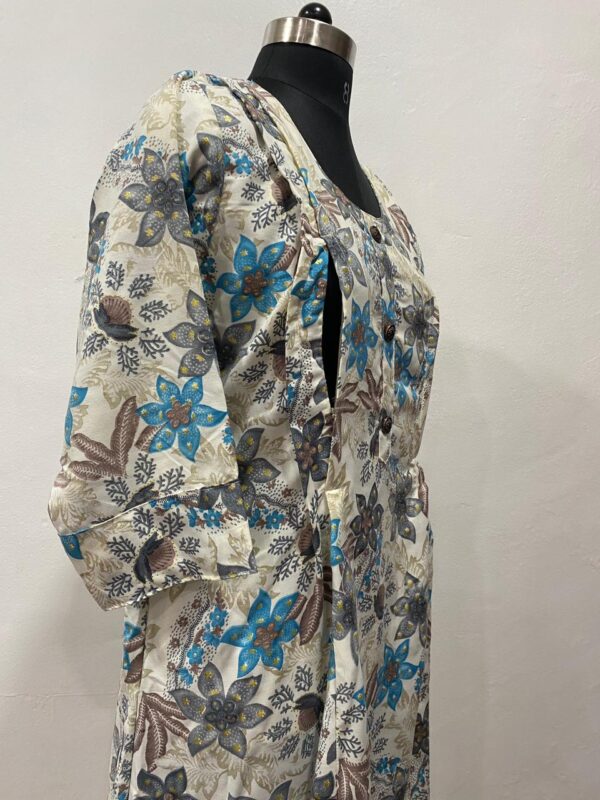 Women Foil Printed Rayon Maternity And Feeding Kurti