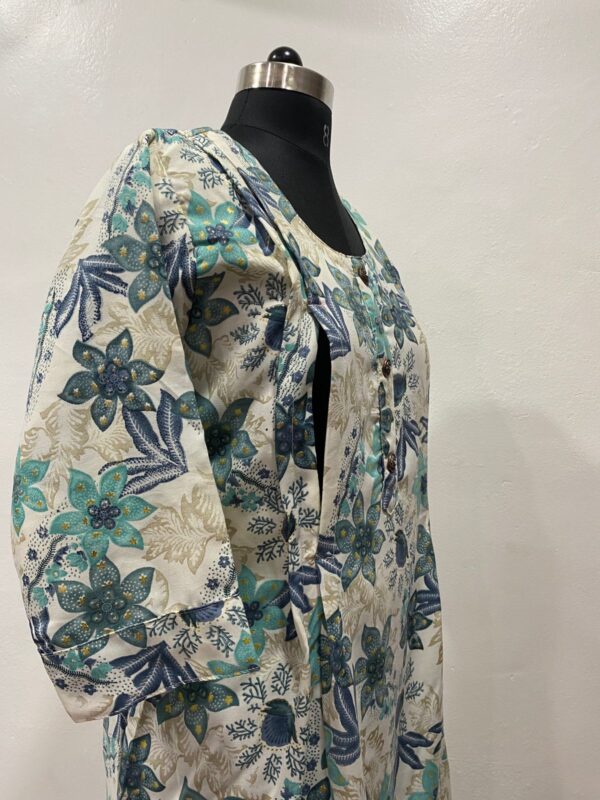 Women Foil Printed Rayon Maternity And Feeding Kurti