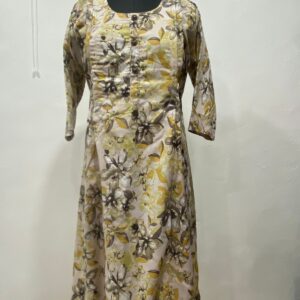 Women Foil Printed Rayon Maternity And Feeding Kurti