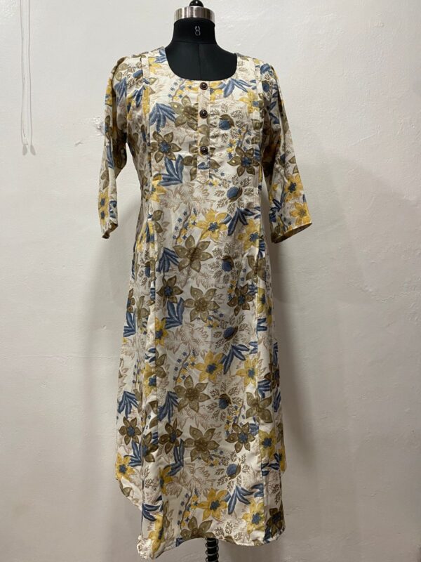 Women Foil Printed Rayon Maternity And Feeding Kurti