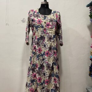 Women Foil Printed Rayon Maternity And Feeding Kurti