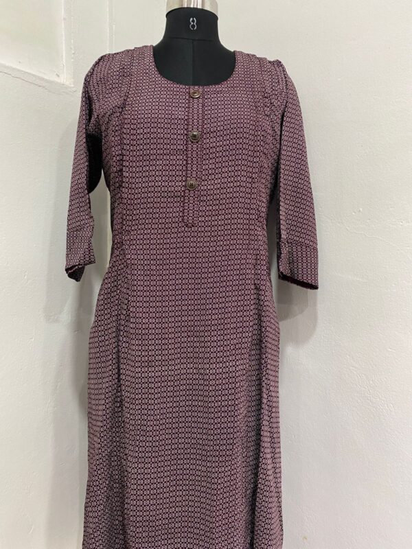Women Foil Printed Rayon Maternity And Feeding Kurti