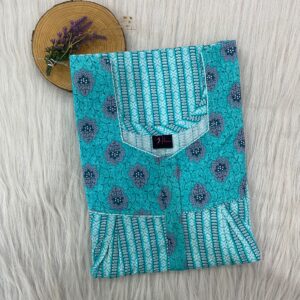 Cotton Feeding Nighty With Two Side Vertical Zip and Single Centre Zip