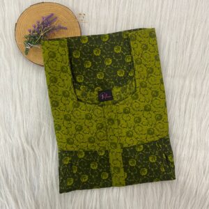 Cotton Feeding Nighty With Two Side Vertical Zip and Single Centre Zip
