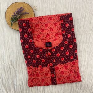 Cotton Feeding Nighty With Two Side Vertical Zip and Single Centre Zip