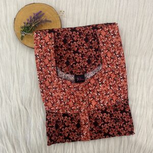 Cotton Feeding Nighty With Two Side Vertical Zip and Single Centre Zip