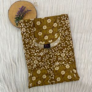 Cotton Feeding Nighty With Two Side Vertical Zip and Single Centre Zip