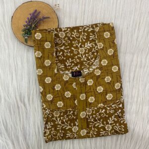 Cotton Feeding Nighty With Two Side Vertical Zip and Single Centre Zip