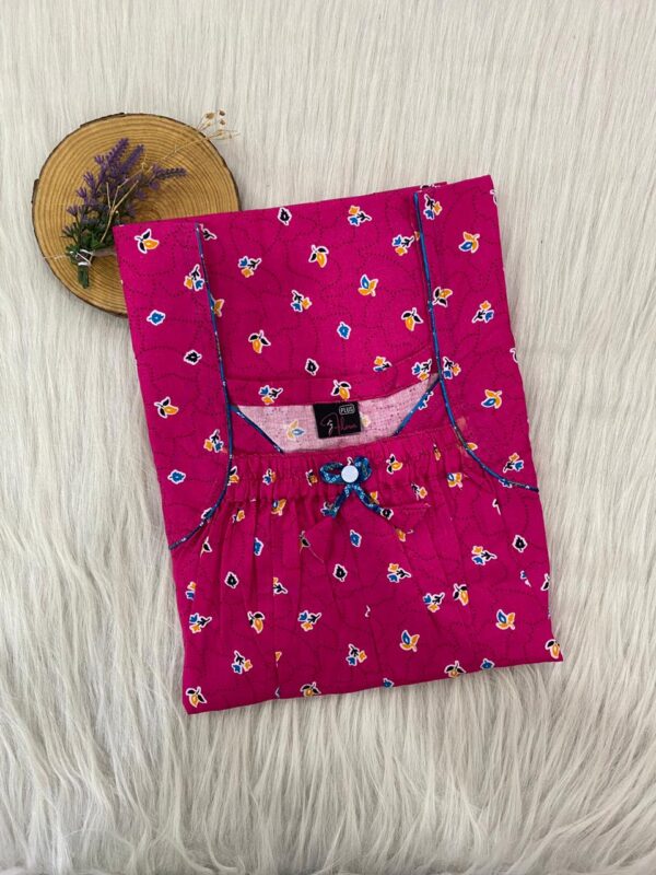 Plus Size Front Elastic Pleated Nighty
