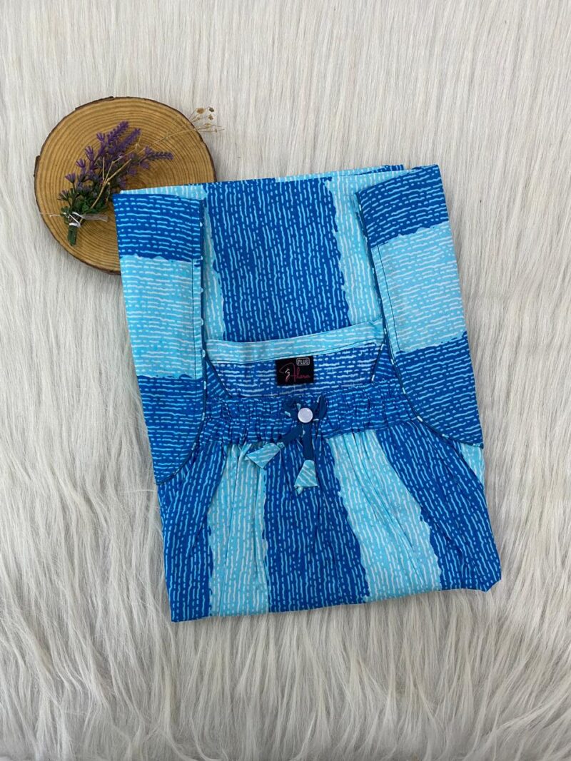 Plus Size Front Elastic Pleated Nighty