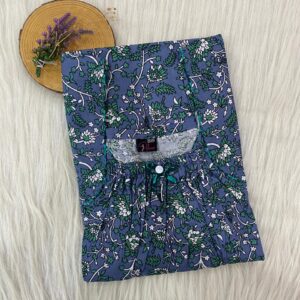 Plus Size Front Elastic Pleated Nighty
