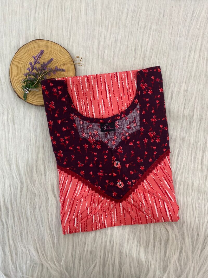 FRONT PLEATED LACE NIGHTY