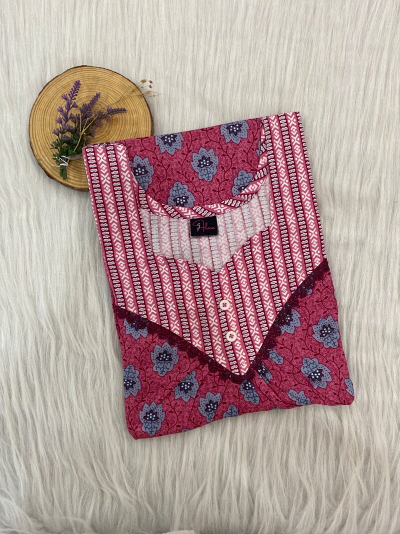 FRONT PLEATED LACE NIGHTY