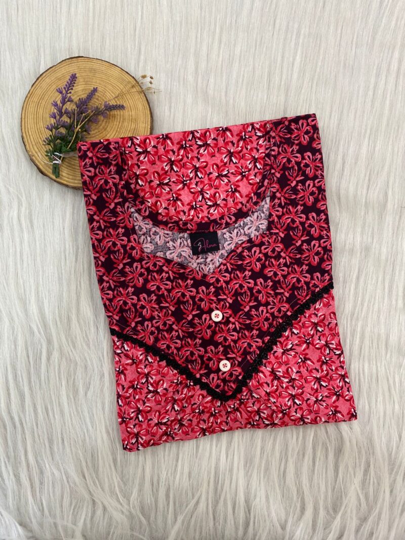 FRONT PLEATED LACE NIGHTY