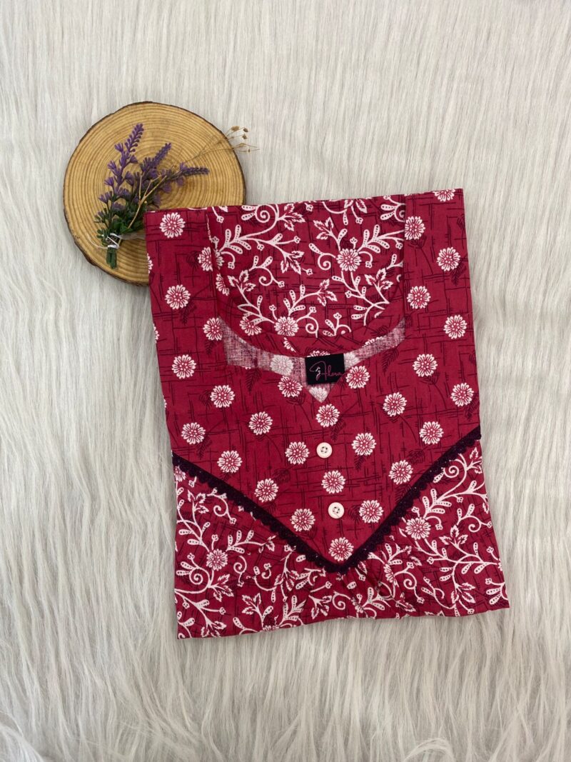 FRONT PLEATED LACE NIGHTY