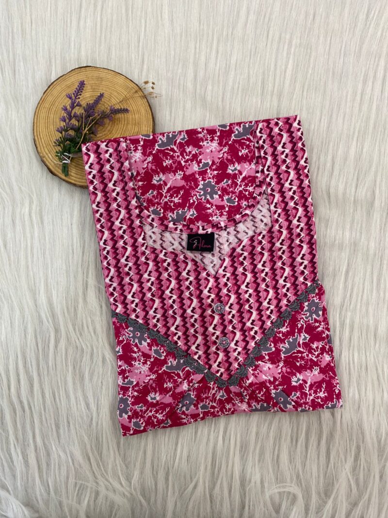 FRONT PLEATED LACE NIGHTY