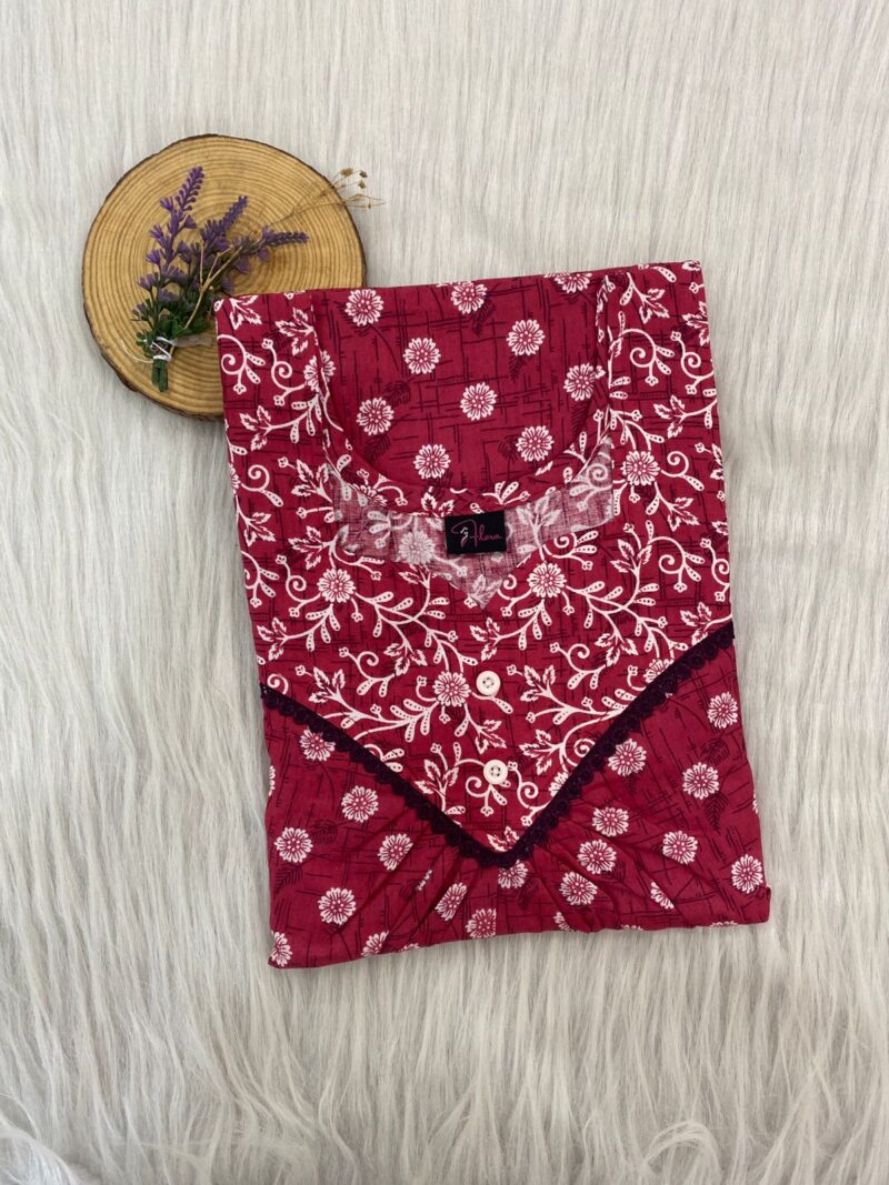 FRONT PLEATED LACE NIGHTY