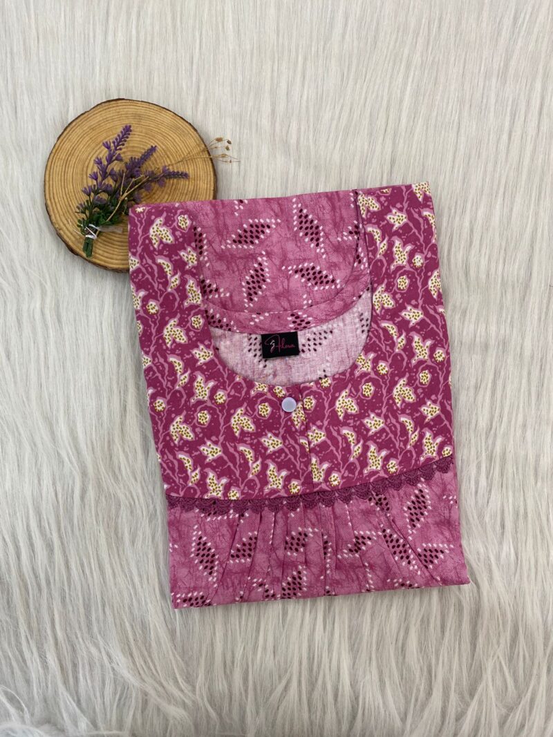 FRONT PLEATED LACE NIGHTY