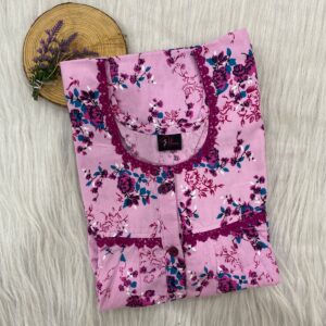 DOUBLE LACE WITH OPENABLE BUTTON NIGHTY