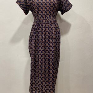 AJRAKH COTTON FEEDING FROCK WITH SIDE POCKET