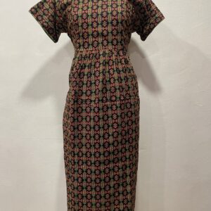 AJRAKH COTTON FEEDING FROCK WITH SIDE POCKET