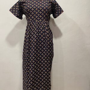 AJRAKH COTTON FEEDING FROCK WITH SIDE POCKET