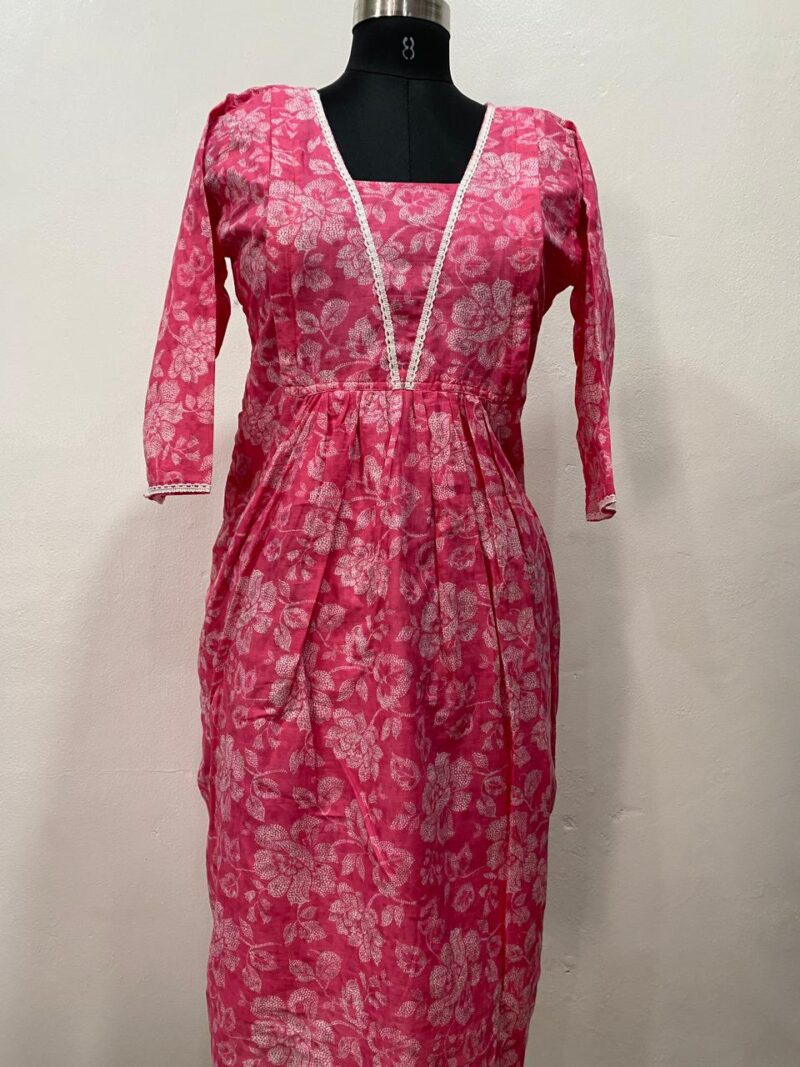 Muslin Cotton Flared Feeding Kurti