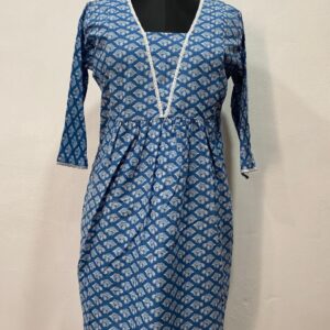 Muslin Cotton Flared Feeding Kurti