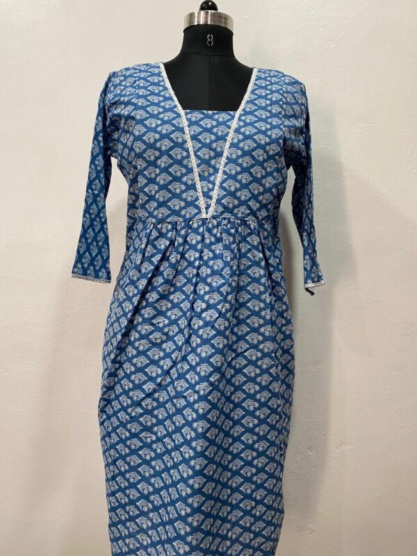 Muslin Cotton Flared Feeding Kurti