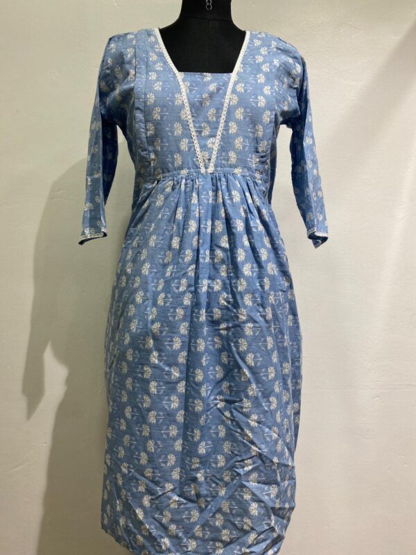 Muslin Cotton Flared Feeding Kurti